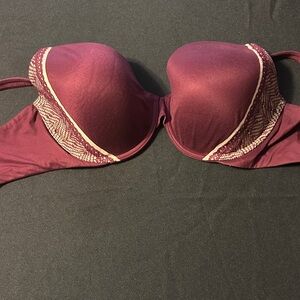 Victoria's Secret Burgundy Lace Accent Bra